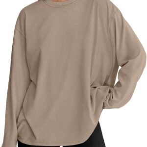 Trendy Queen Womens Oversized Long Sleeve T Shirts Basic Crewneck Tee Fall Tops Casual Workout Fashion Casual Y2K Clothes